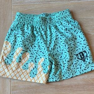Baseball Lifestyle 101 Youth Mint Sprinkle Ice Cream Drip shorts - size Medium